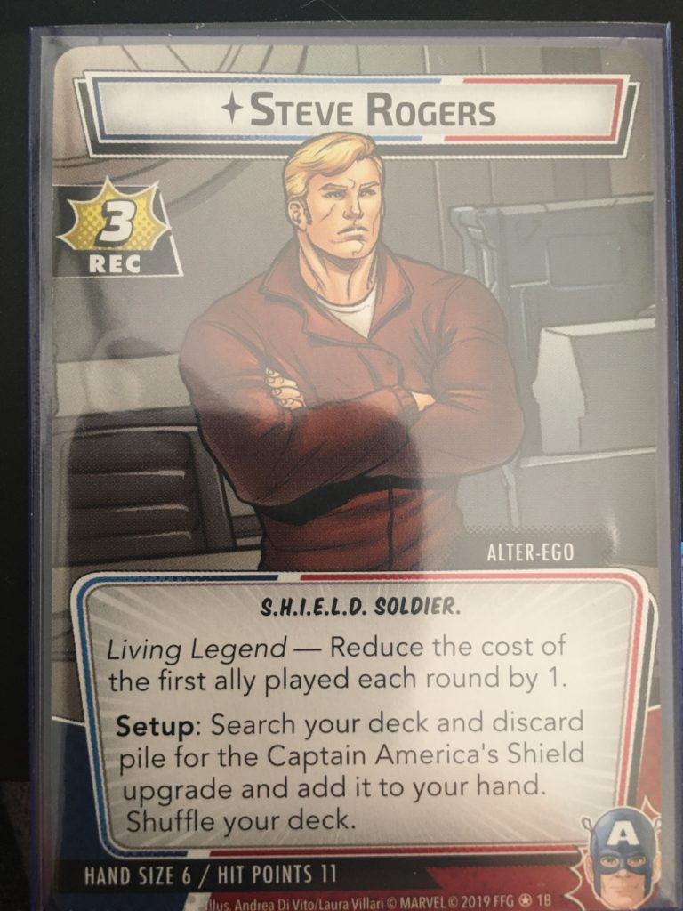 Steve Rogers Hero Card (Marvel Champions)